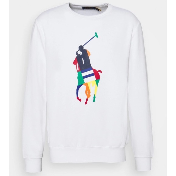 Polo Ralph Lauren Other - Polo Ralph Lauren Multicolor Big Pony Horse Logo Fleece Crewneck Men's Medium